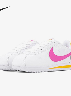 Nike/耐克正品CORTEZ阿甘新款女白黄色复古经典跑步鞋807471-112