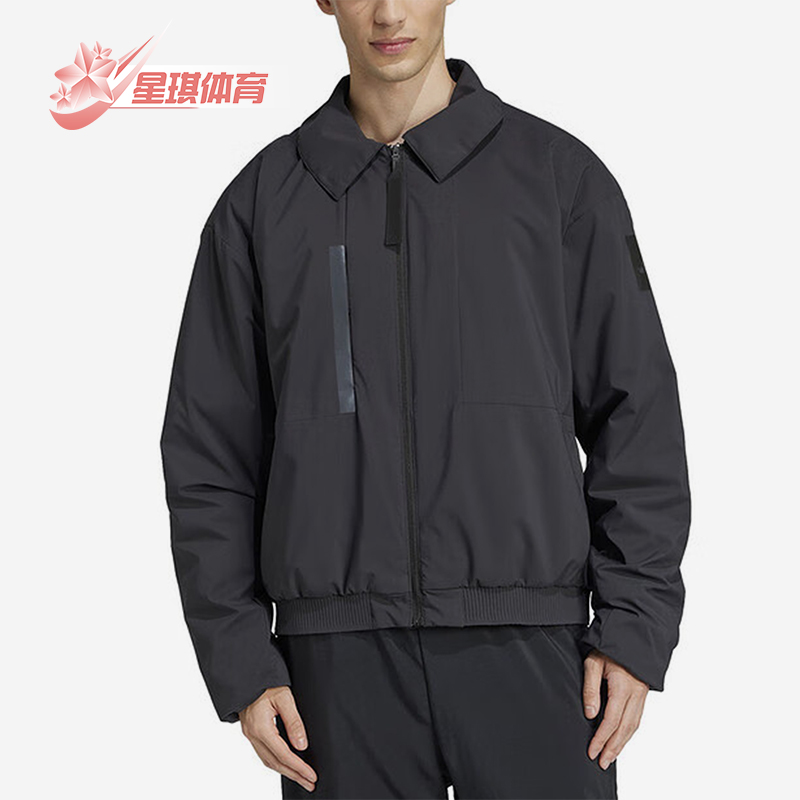 Adidas/阿迪达斯正品运动男士翻领经典拉链宽松棉服JD6663