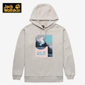 Jackwolfskin狼爪正品 5721061 卫衣 女子户外休闲印花时尚 连帽长袖