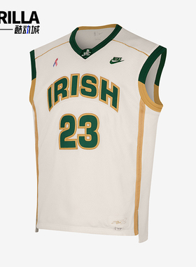 Nike/耐克正品2025男士V领套头透气经典篮球背心T恤IF0292-133