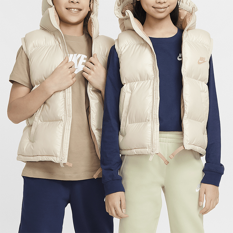 Nike/耐克正品2025秋季款大童日常连帽保暖耐穿马甲FD2844-126