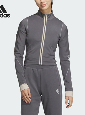 Adidas/阿迪达斯官方正品FUSTL W P SWT2 女士简约拉链外套JM6214