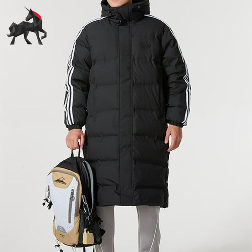 阿迪达斯男士保暖防风羽绒服
