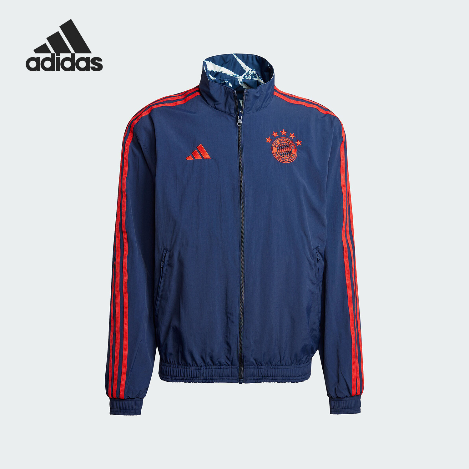 Adidas/阿迪达斯正品拜仁足球休闲文化男士双面穿夹克 IP8316