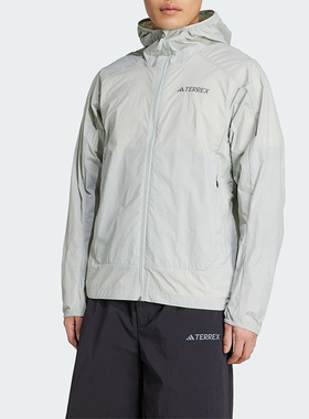 Adidas/阿迪达斯正品2025男士宽松防晒休闲运动透气外套JD3504