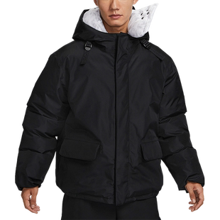 Nike/耐克官方冬季新款男子休闲保暖工装连帽棉服外套FB7595