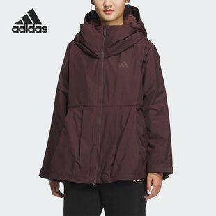 款 2025秋季 女士运动连帽耐穿印花外套KC0031 阿迪达斯正品 Adidas