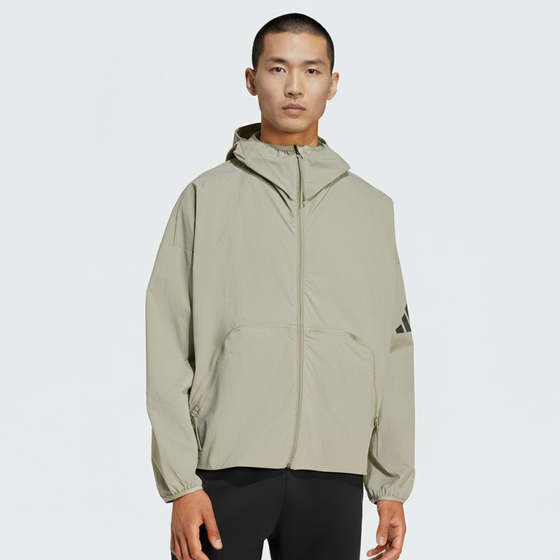 Adidas/阿迪达斯正品MYSHELTER男士宽松连帽休闲外套JW3631