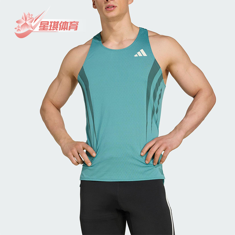Adidas/阿迪达斯正品2025夏季款男士运动风跑步工字背背心JV9307