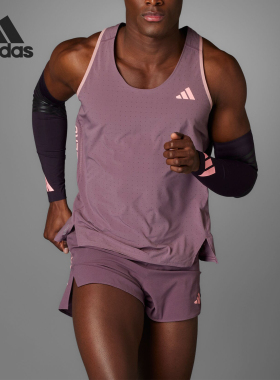 Adidas/阿迪达斯正品ADIZERO SNGLT M男士跑步修身背心IW6636