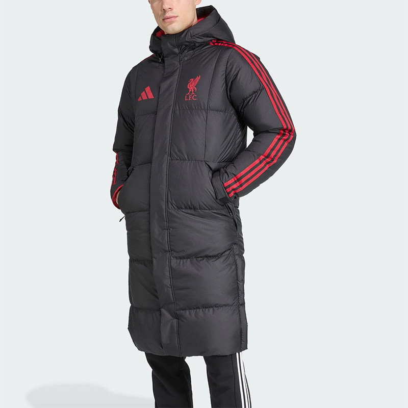 Adidas/阿迪达斯正品冬季男士长款利物浦足球运动羽绒服JW0966