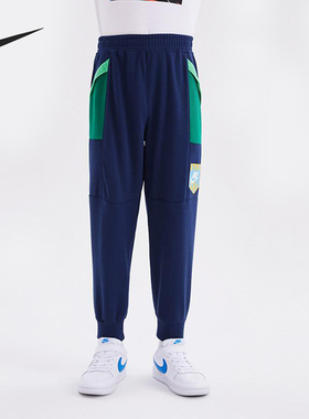 Nike/耐克正品2024秋季小童拼接休闲束脚长裤NY2232043PS-001