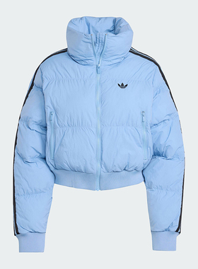 Adidas/阿迪达斯正品三叶草女士休闲保暖短款运动立领棉服JX2969