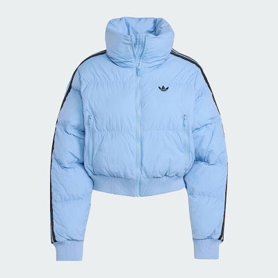 Adidas/阿迪达斯正品三叶草女士休闲保暖短款运动立领棉服JX2969