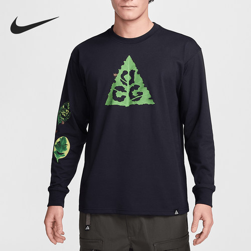 Nike/耐克正品春季新款男士针织印花宽松运动长袖HJ0803-010