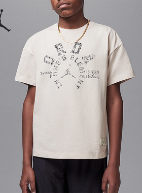 Nike/耐克正品JORDAN大童休闲印花宽松经典运动透气T恤II3169-140