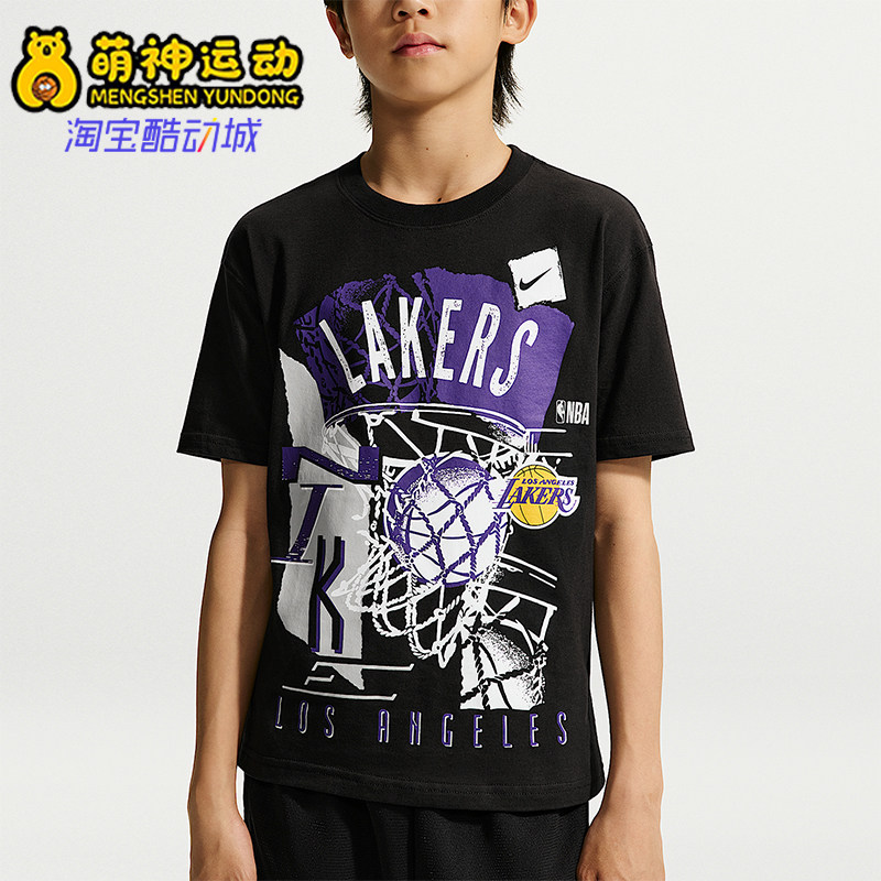 Nike/耐克正品Courtside  NBA 大童复古风经典短袖T恤IV0470-010