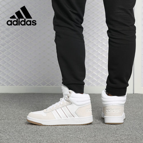 ADIDAS新款运动高帮休闲板鞋