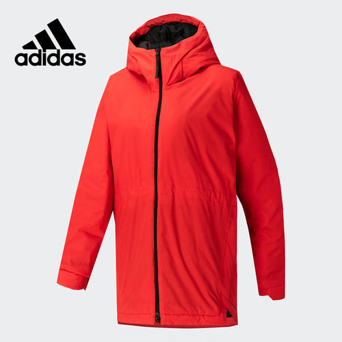 Adidas/阿迪达斯正品女子冬季户外运动连帽夹克外套棉服 FT8914