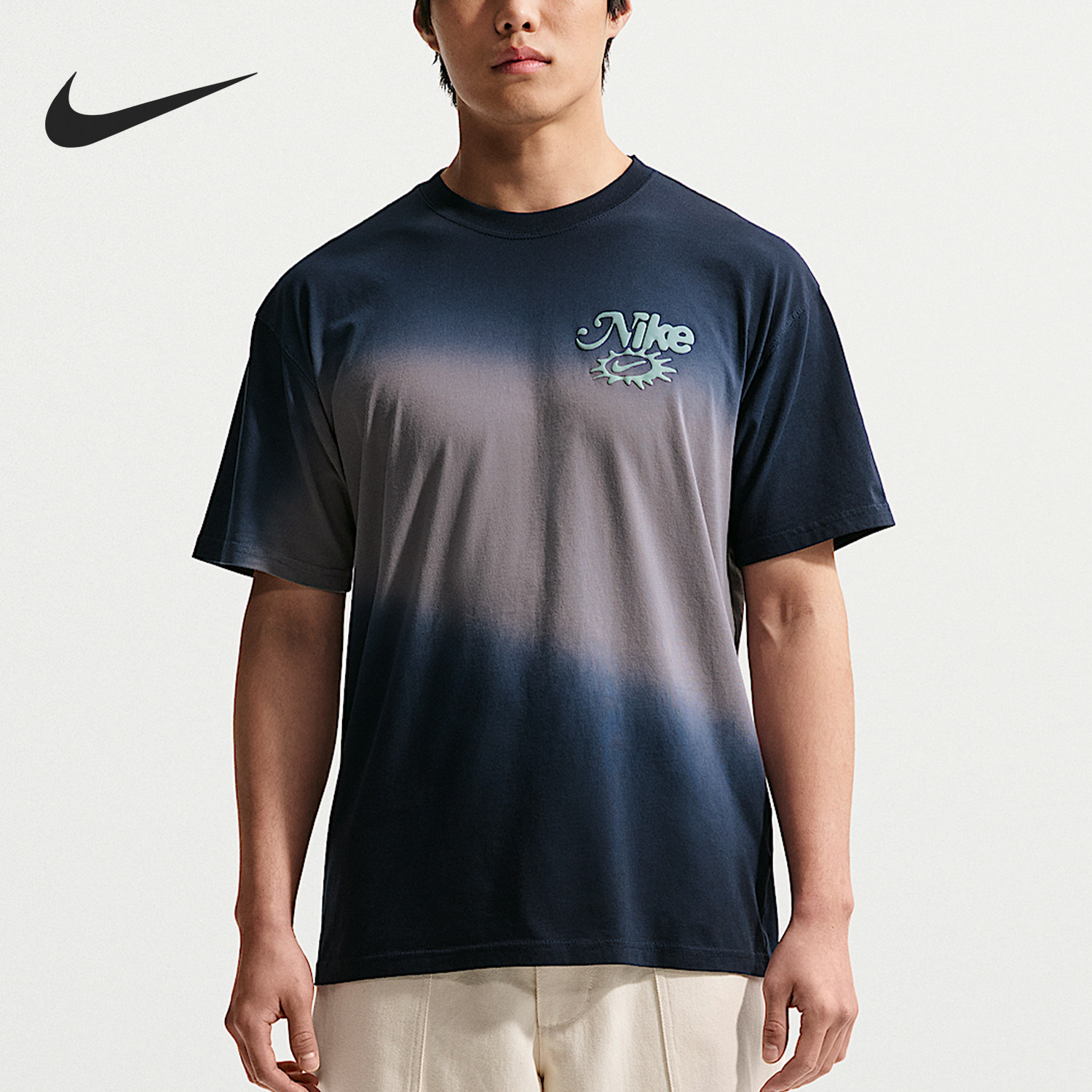 Nike/耐克正品夏季男士时尚印花圆领日常休闲T恤IH1152-015 - 实物图