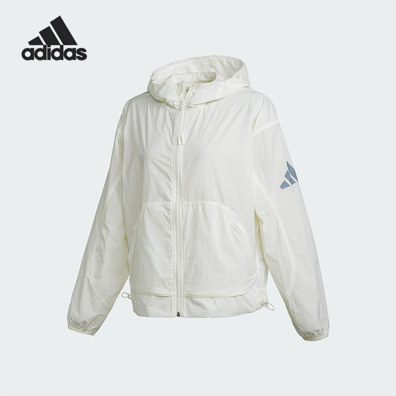 Adidas/阿迪达斯正品W CE Q2 WB 女士运动经典宽松连帽外套JC5114