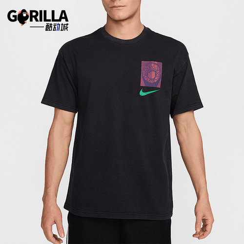 Nike/耐克正品新款男士圆领针织经典透气经典短袖T恤HJ3326-010