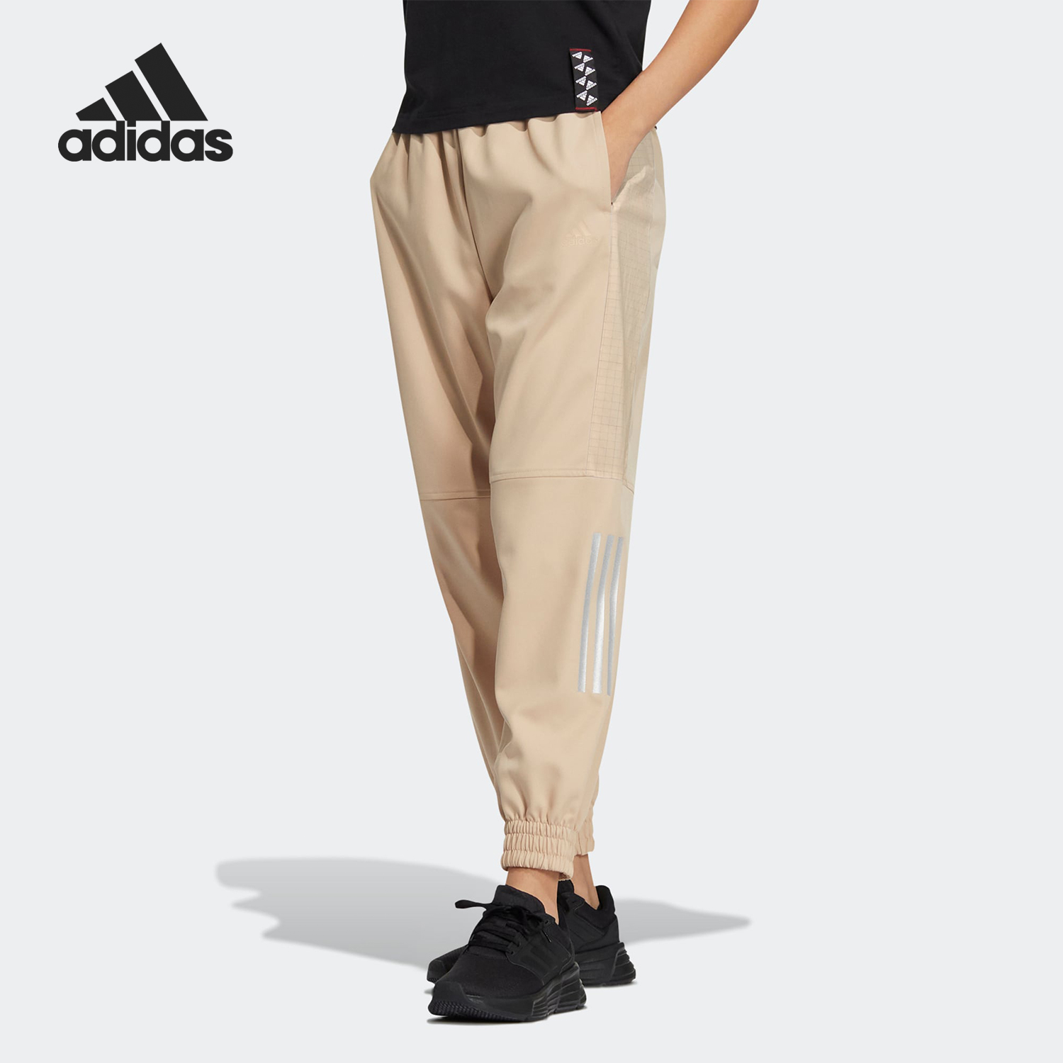 阿迪达斯女跑步运动透气耐磨长裤