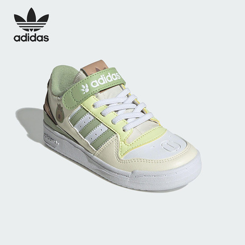Adidas/阿迪达斯正品三叶草小童耐磨运动魔术贴透气板鞋JS2476