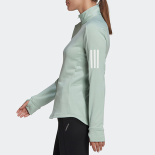 WARM adidas 阿迪达斯正品 运动T恤GC6643 ZIP女子长袖 Adidas