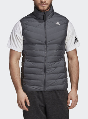 Adidas/阿迪达斯正品运动时尚拉链无袖男子羽绒马甲DZ1425