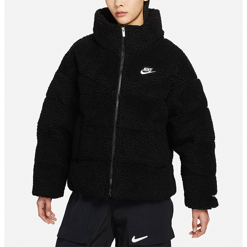 Nike/耐克正品冬新款女子运动休闲舒适仿羊羔绒羽绒服 DV6676-010