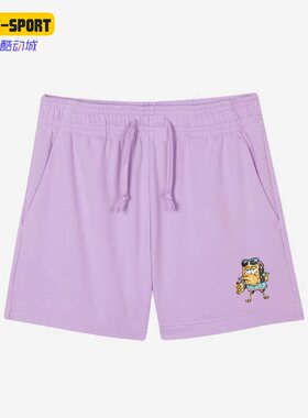 Skechers/斯凯奇正品海绵宝宝系列女子运动休闲抽绳短裤 L222W089