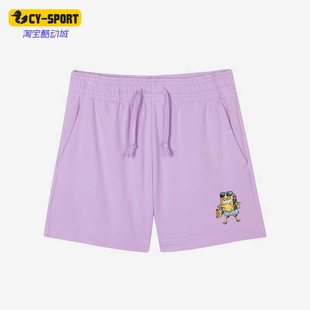 L222W089 海绵宝宝系列女子运动休闲抽绳短裤 Skechers 斯凯奇正品