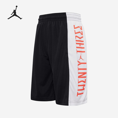 Nike/耐克正品JORDANAJ1新款男黑白色休闲篮球短裤CI0018-011
