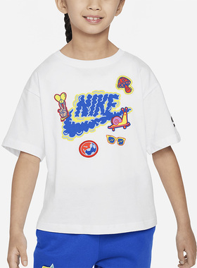 Nike/耐克正品新款小童印花透气时尚短袖T恤FV2540-100