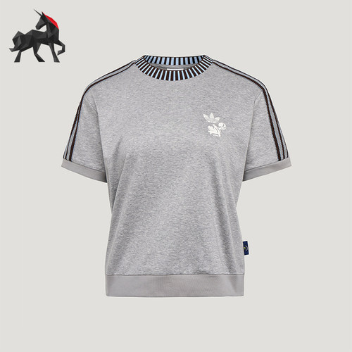 Adidas/阿迪达斯正品女士休闲舒适透气套头运动短袖T恤KY8316