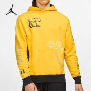 Nike JORDAN男士 休閑印花運動連帽衛(wèi)衣CW1129 728 耐克正品