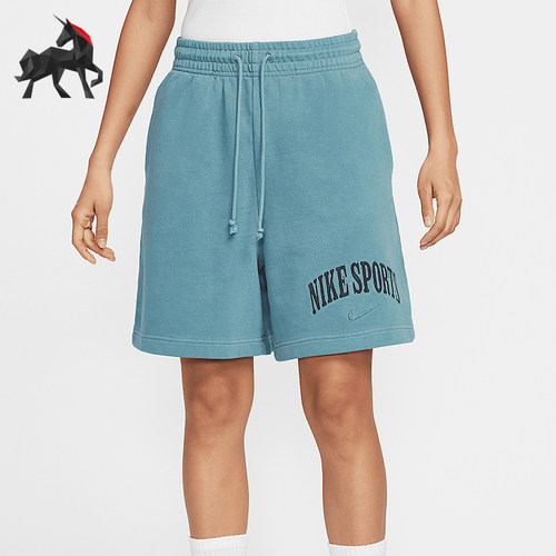 Nike/耐克正品2025夏季女士高腰针织经典系带字母短裤HJ1270-006