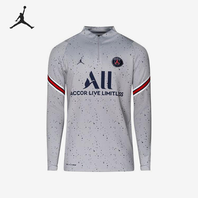 Nike/耐克正品Jordan 男士字母印花半拉链长袖T恤DH7555-013