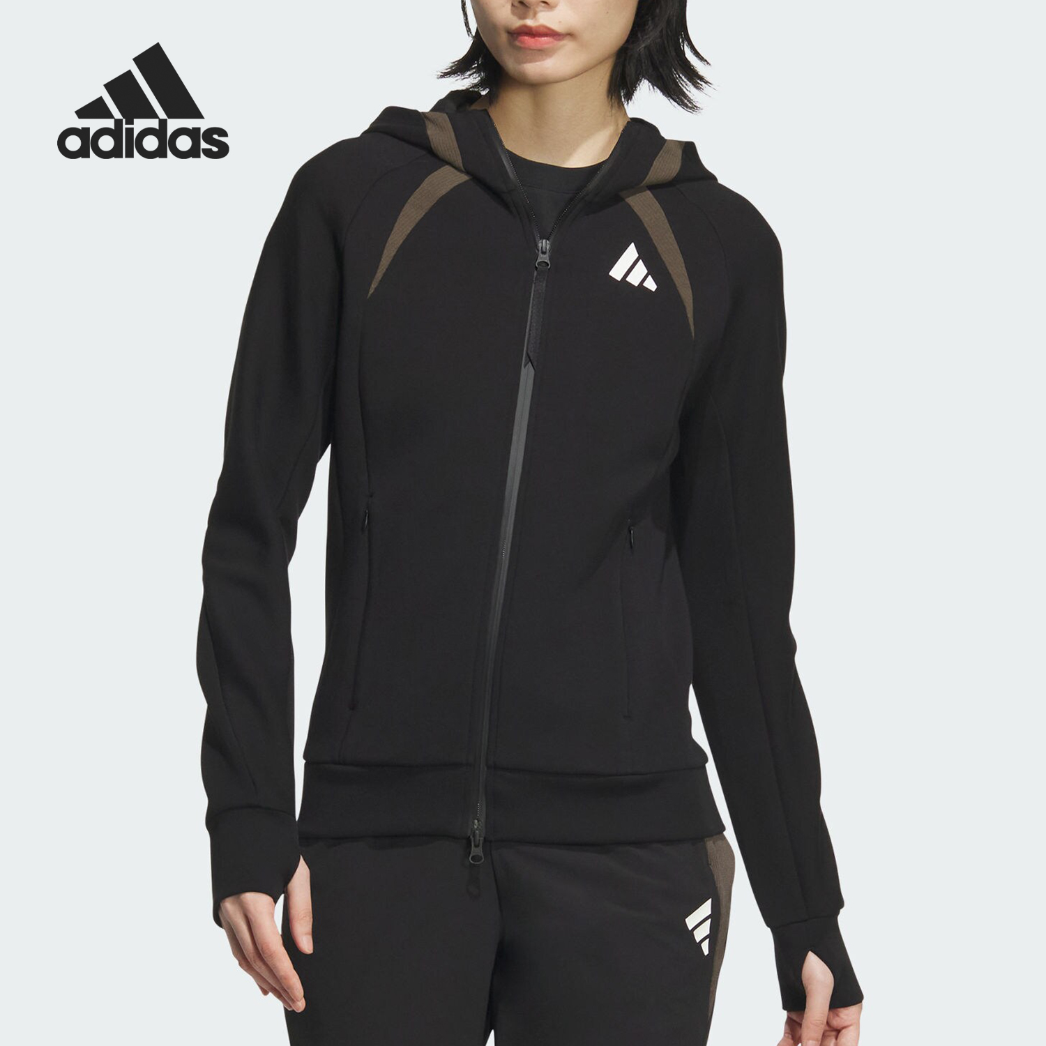 Adidas/阿迪达斯正品FUSTL W P KN JK女士休闲连帽外套JM0099