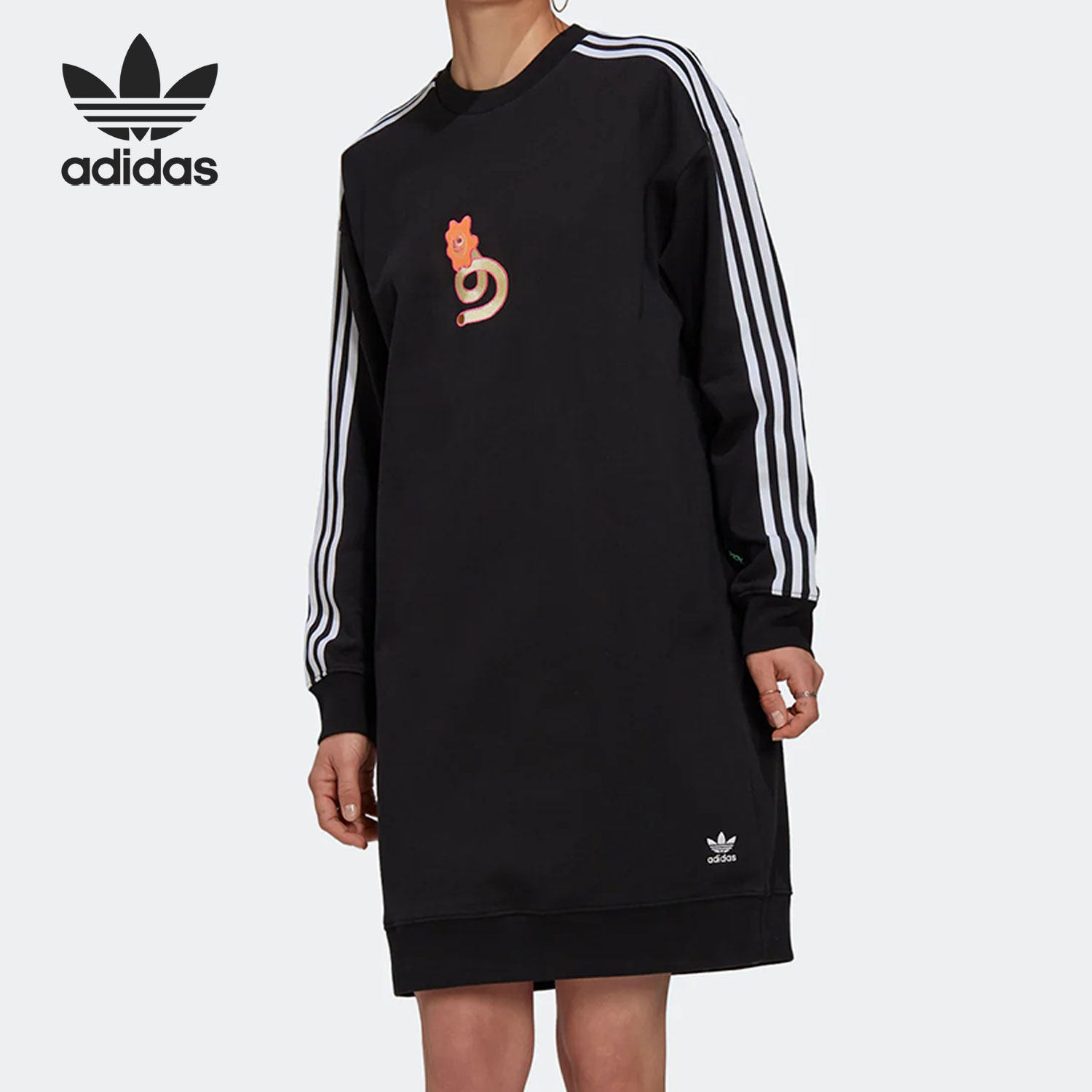 Adidas/阿迪达斯官方正品三叶草女子舒适运动休闲连衣裙 HT3773,运动服/休闲服装,运动连衣裙,淘宝优惠券,粉丝福利购,淘宝优惠卷