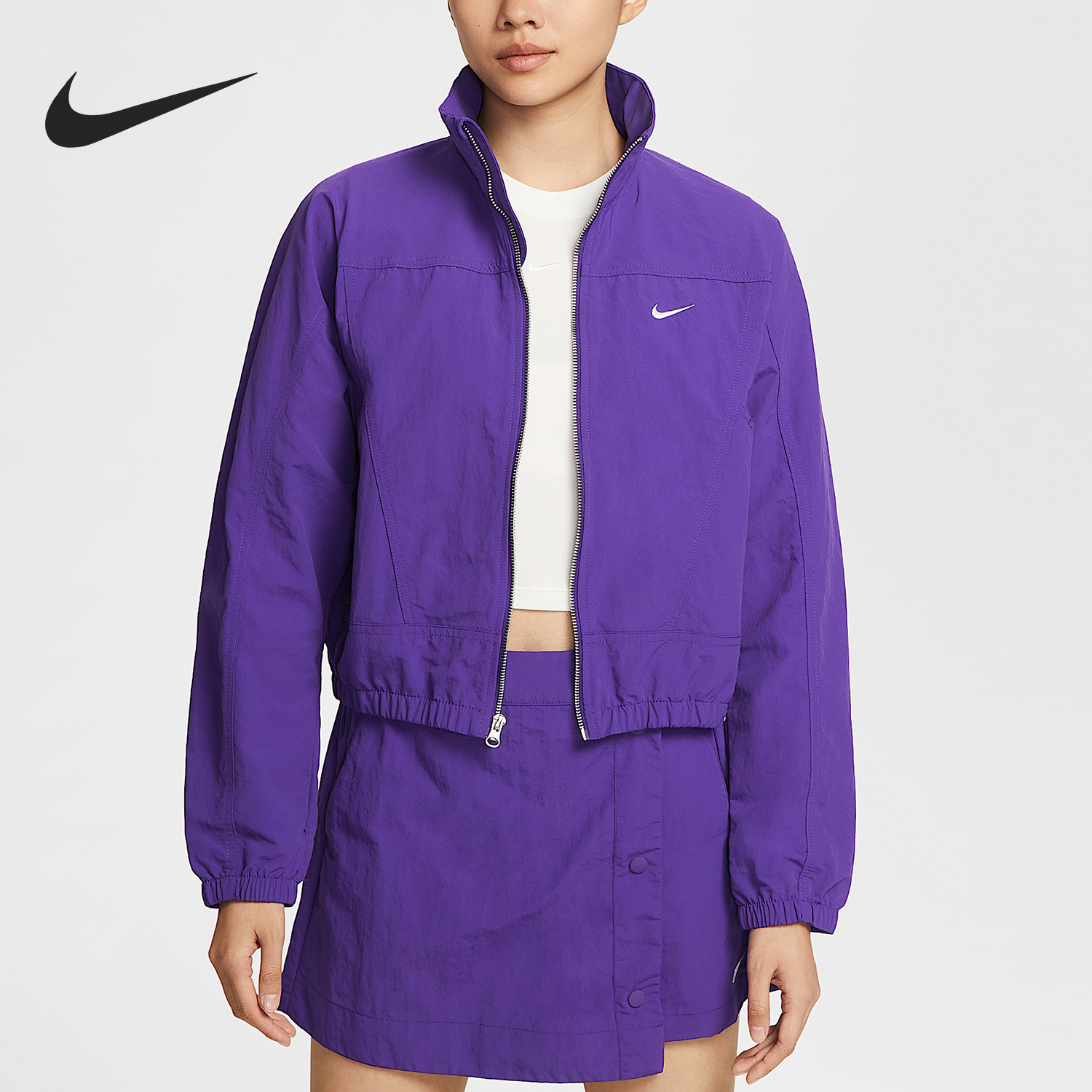 Nike/耐克正品Sportswear女士立领宽松休闲外套HJ1000-547