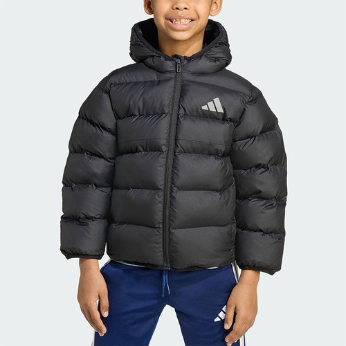 Adidas/阿迪达斯正品2025小童反光简约运动休闲保暖棉服JM8864