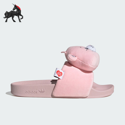 Adidas/阿迪达斯正品夏季款女士卡通图案经典休闲拖鞋KH9957