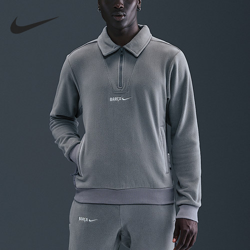 耐克男士运动足球保暖套头衫