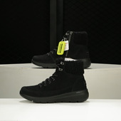 新款 当季 女子反毛皮雪地靴羊羔绒拼接休闲靴 斯凯奇正品 Skechers