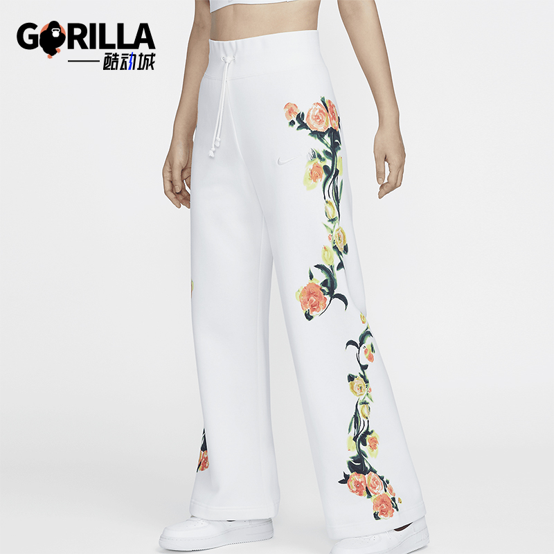 耐克女士印花时尚简约运动长裤