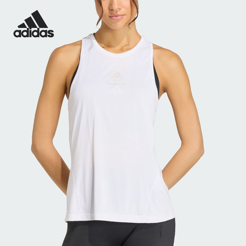 Adidas/阿迪达斯正品夏季女士无袖健身训练透气背心T恤KS5921