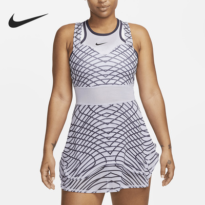 耐克女子新款后背镂空运动连衣裙