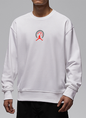 Nike/耐克正品JORDAN男士印花日常耐穿圆领针织卫衣IQ2981-100